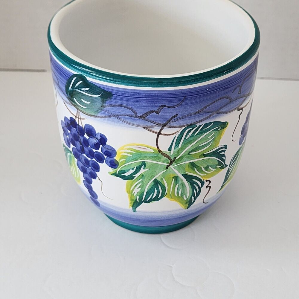 Gerbino A Stefano Pottery of Italy Handpainted 5 inches high Plant Pot Vase